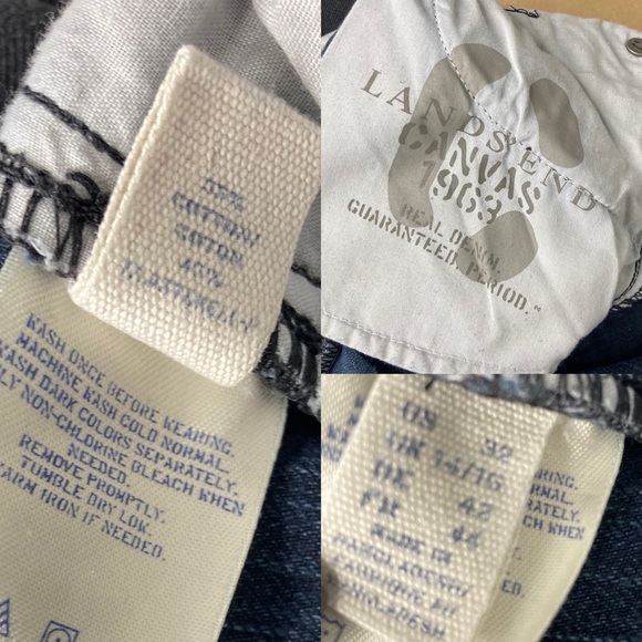 Lands' End Canvas 1963 super slim fit size 9 jeans in dark blue like new! - Picture 16 of 16